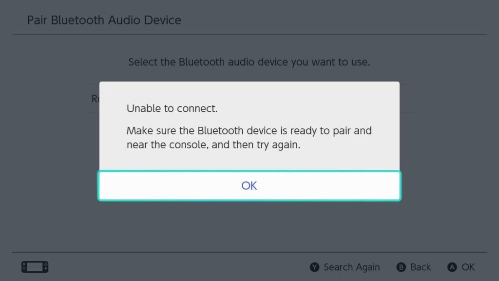 AirPods will not connect to Switch
