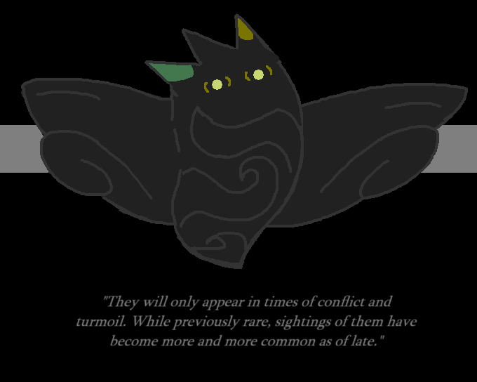 lazy doodle of a concept for a regional Togekiss (Flying/Dark), OC