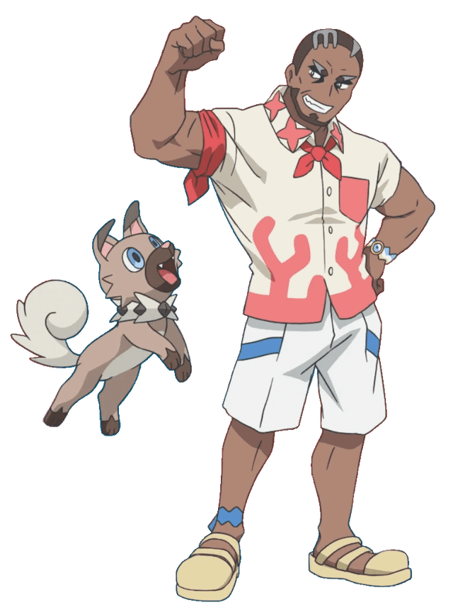 I love when Pokemon decides to make a hot dark-skinned buff man with a buzzcut