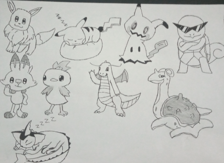 Drawings I made over a few weeks through votes on another reddt