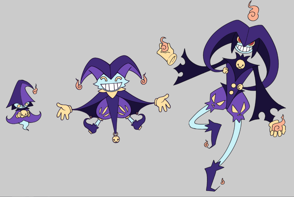 Jester based fakemon I drew to get out of artblock