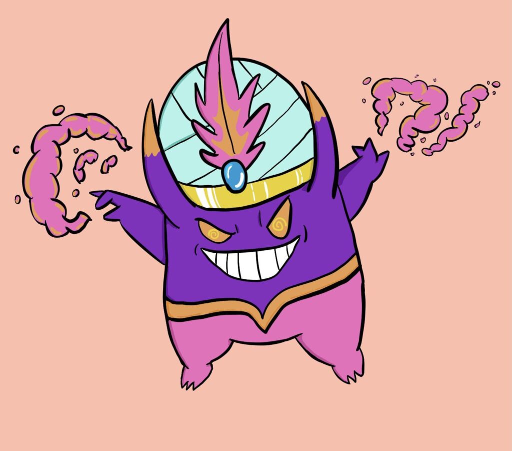 Regional Gengar based off of Djinn and Efreet!