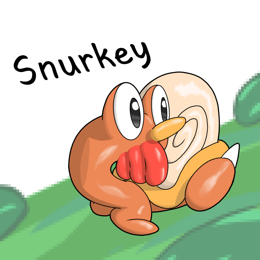 Snurkey, The Stuffing pokemon.