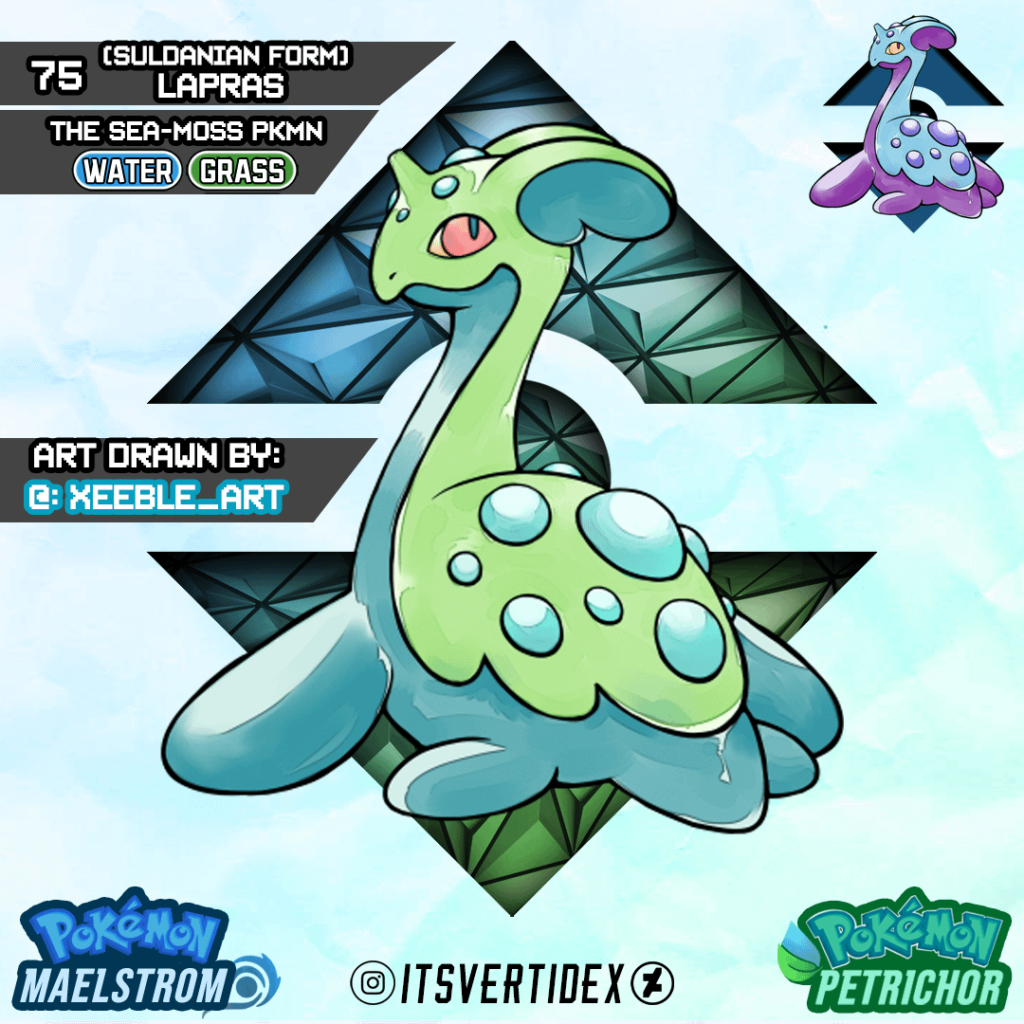 Meet Suldanian Lapras, art by Xeeble_art!