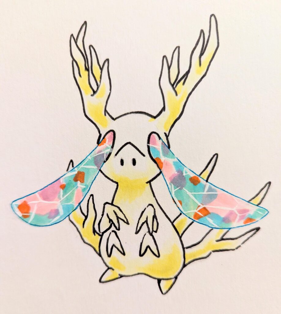 Broke my Fakémon art block by making a new form for an old mon.