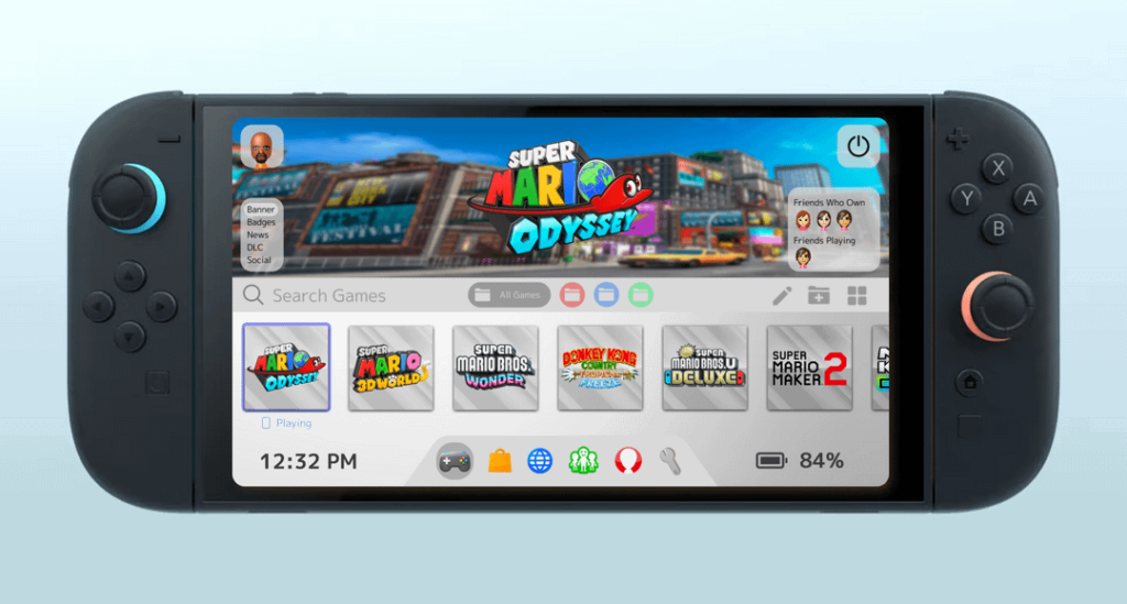To celebrate the Switch 2 being announced, I redesigned the Switch menus