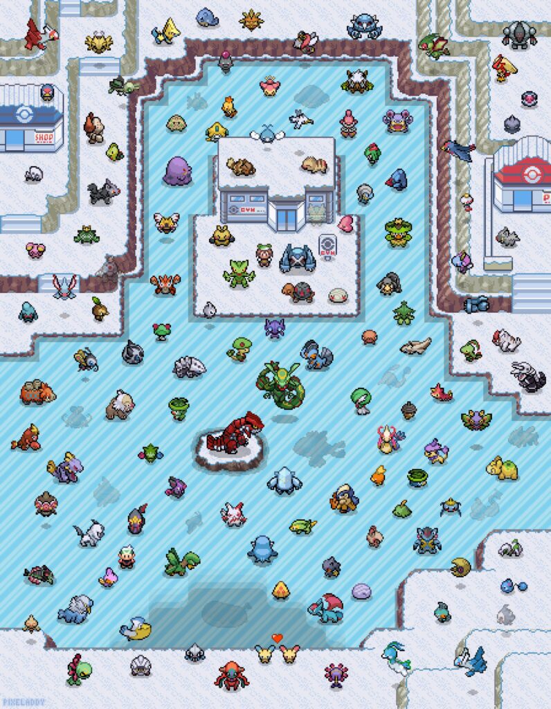 [oc] - find the missing Hoenn pokemon… winter edition ❄️🩵
