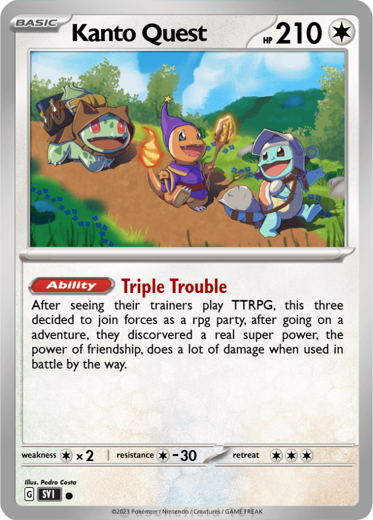 [OC] this time i tried to make a card with my illustration, i never played the pokemon tcg before, so i made something simple, hope you guys like it