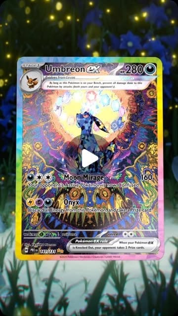 Why do people call the Umbreon from Prismatic Evolution "Sunbreon" when it is in front of a moon?
