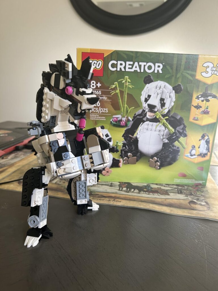 Made Obstagoon using only LEGO pieces from one set.