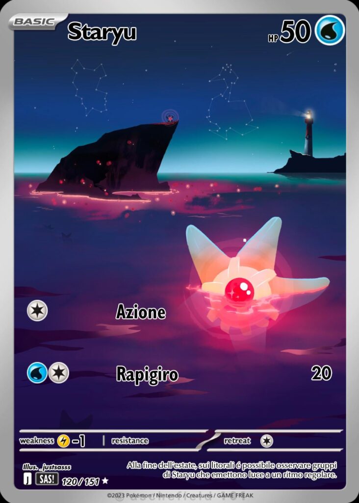 It’s me again! After Butterfree, today the wheel has chosen Staryu! I liked the idea of them looking up to the stars and here it is! Let me know if you like :)