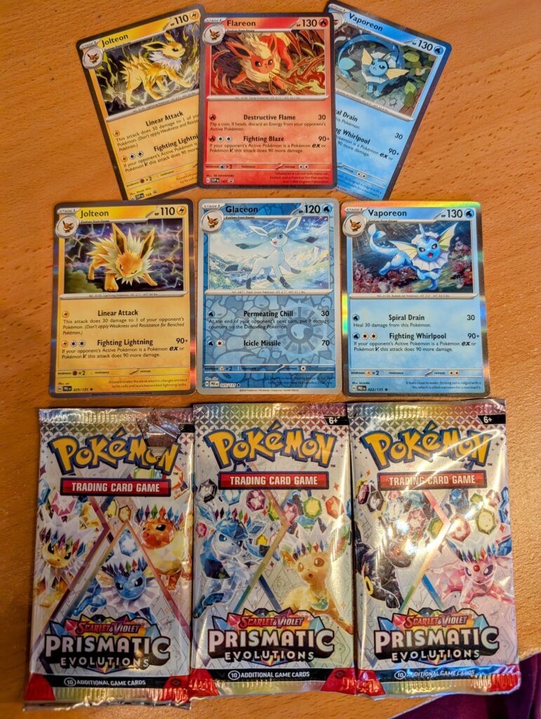 Can confirm Prismatic Evolution DOES contain Eeveelutions.....just not the kind I hoped for.....