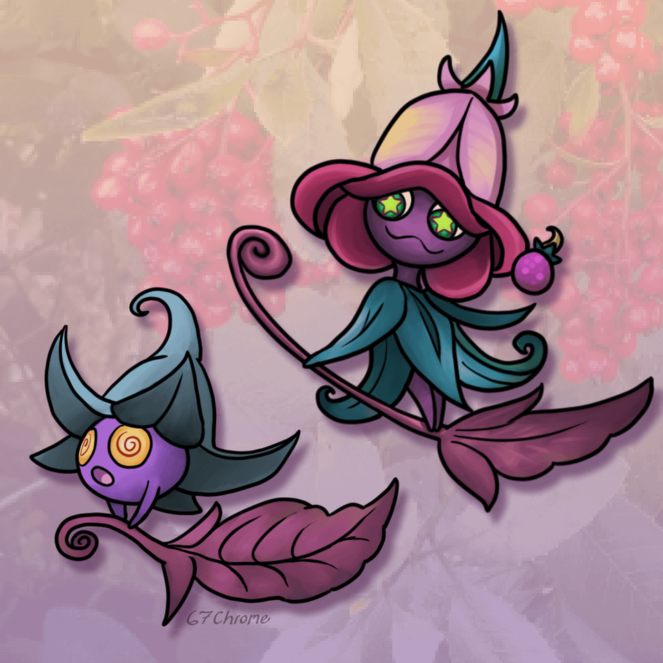 Bellabrew and Bellademic, the Poison Berry pokemon, by 67chrome