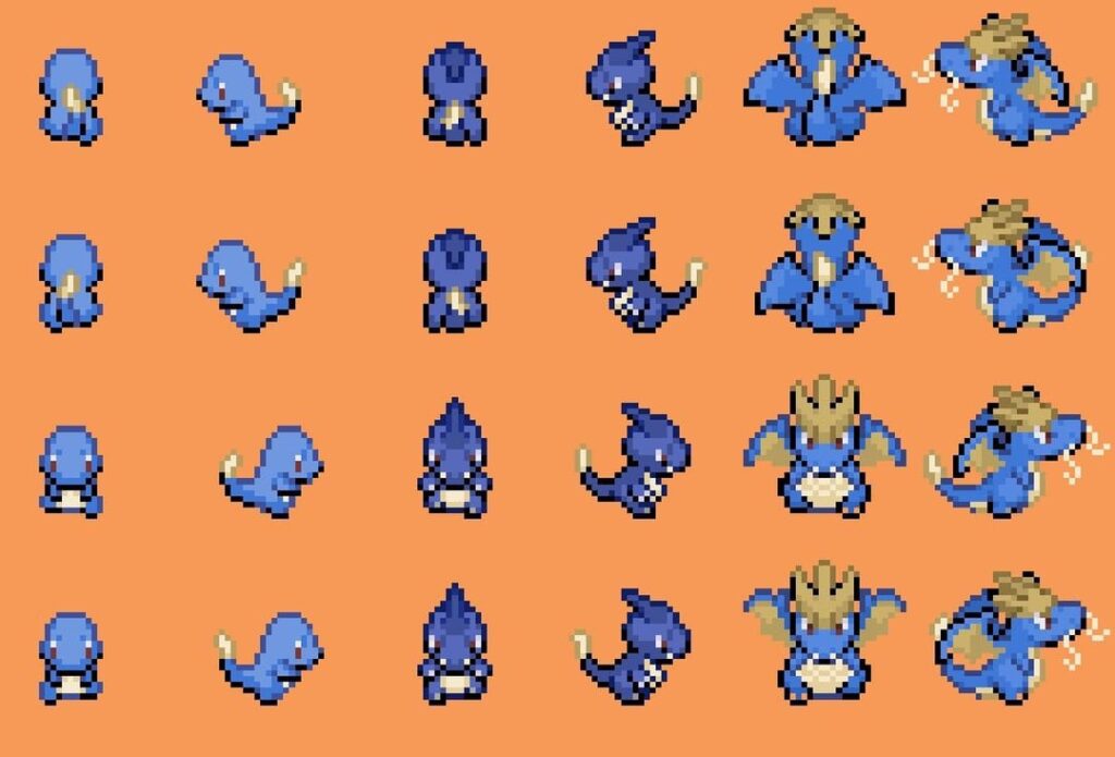 Type swapped Charmander line (+Megas)