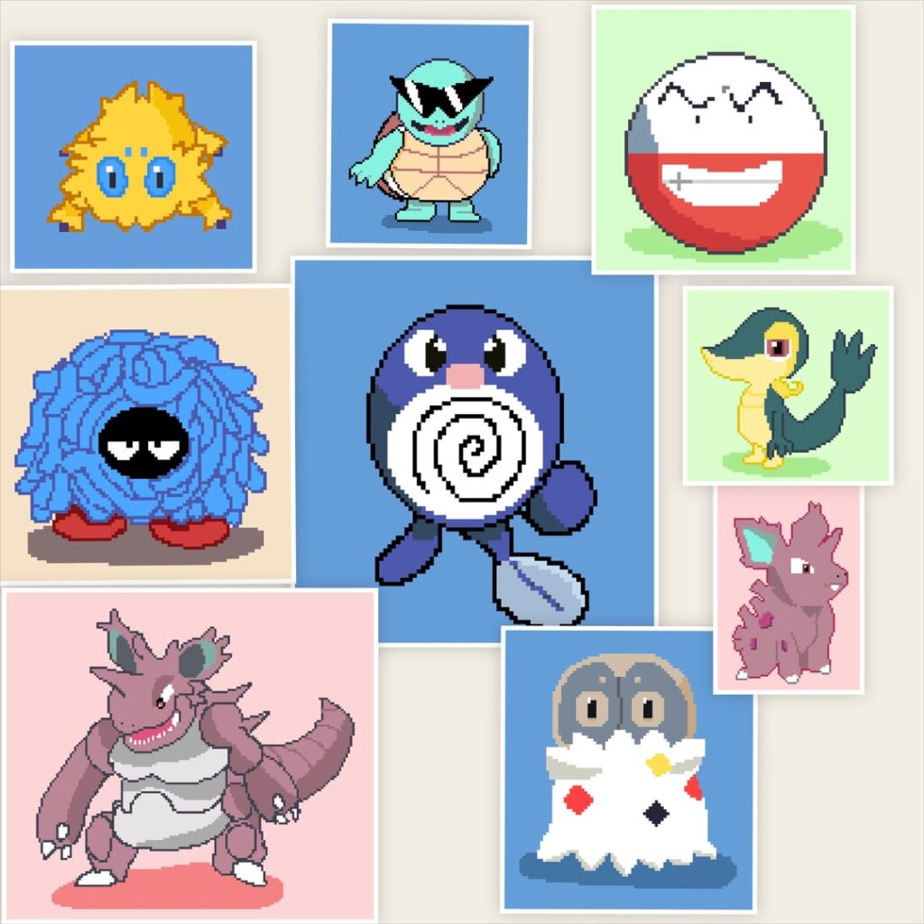 All of the completed drawings from my last submission, had lots of fun!