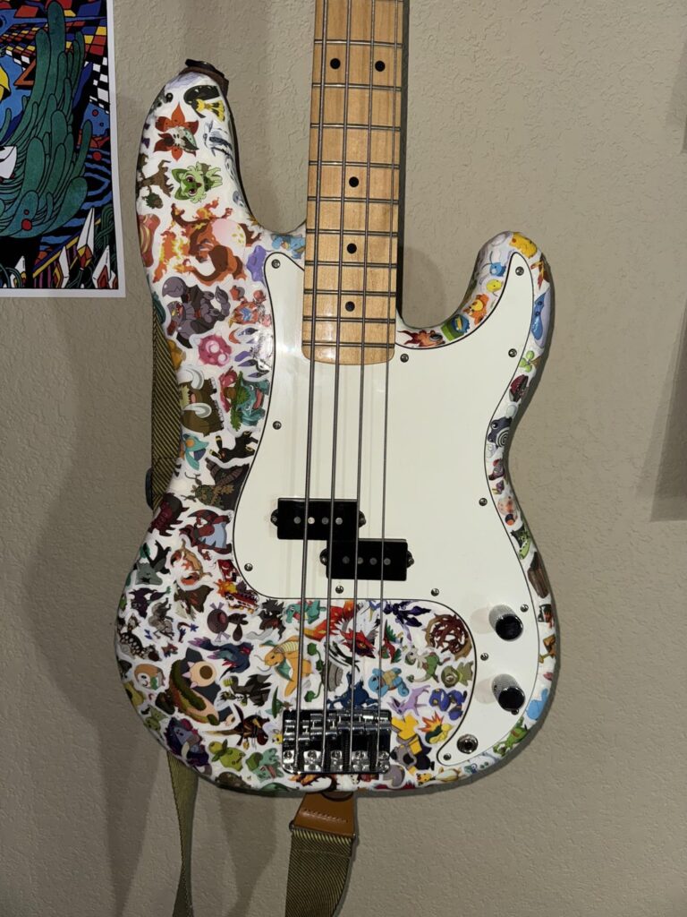 Stickerbombed my bass