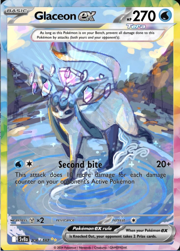 Kinda bumed about the last glaceon card illustration..
