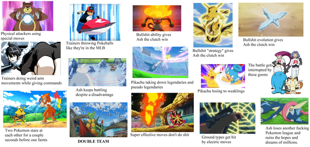 The Pokemon battle in the anime starterpack