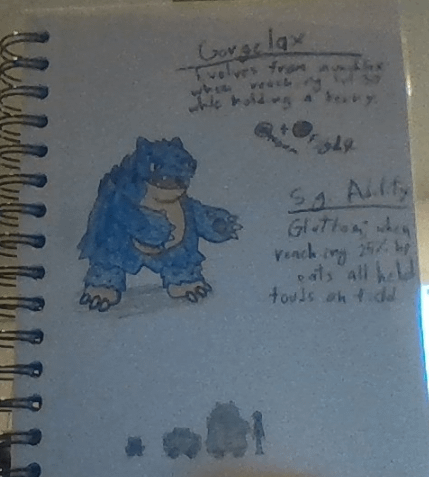 Goregelax! Sorry for low quality! Evolves rom munchlax at lvl 30 while holding a berry!