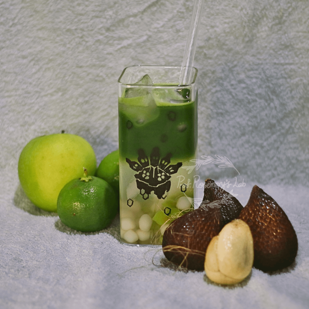 I made a snake fruit/salak drink with Zygarde cell boba 🐍 [OC]