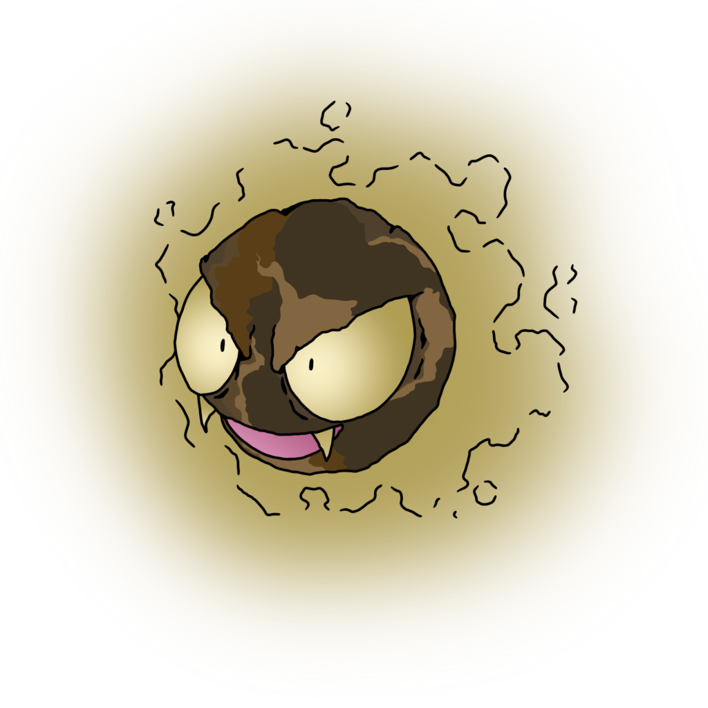 My vastly variant (rock/ghost type) (ability: levitate) (currently working on the evolutions including a new Pokémon instead of gengar)
