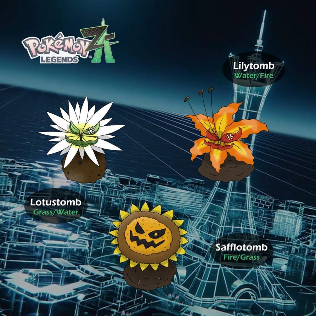 Three new convergent evolutions for Spiritomb that I made for Pokémon Legends: Z-A