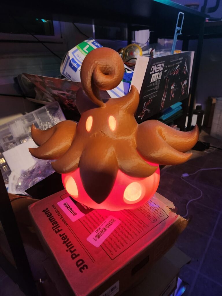I made a pumpkaboo lamp