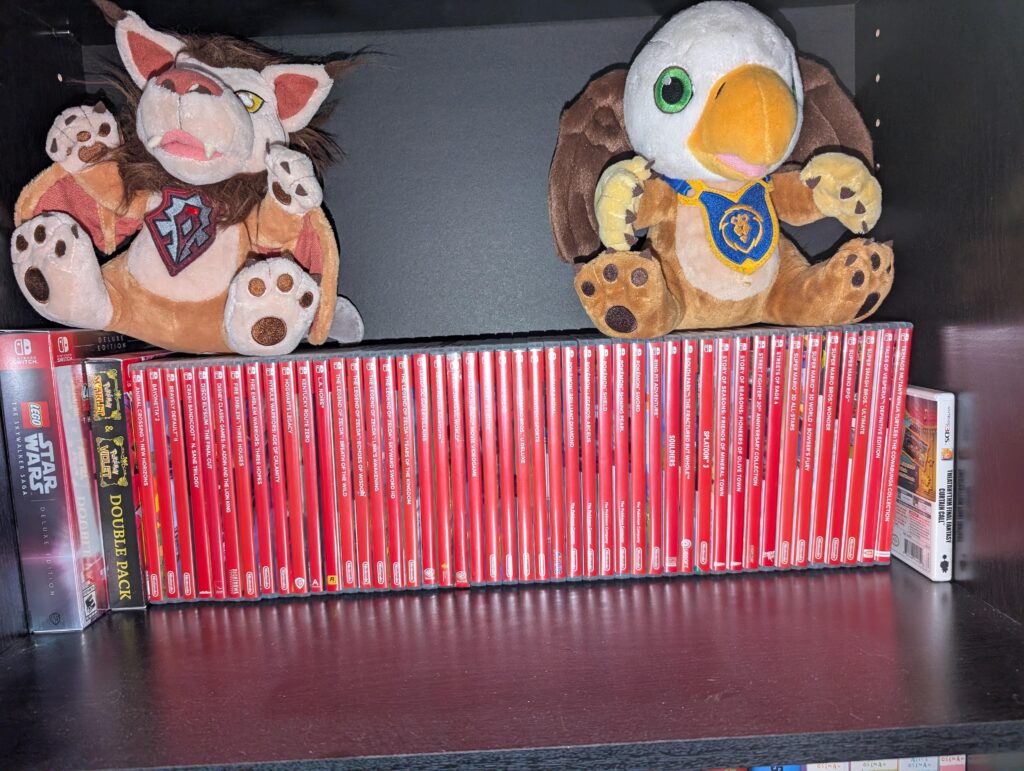 Our somewhat respectable collection of physical games