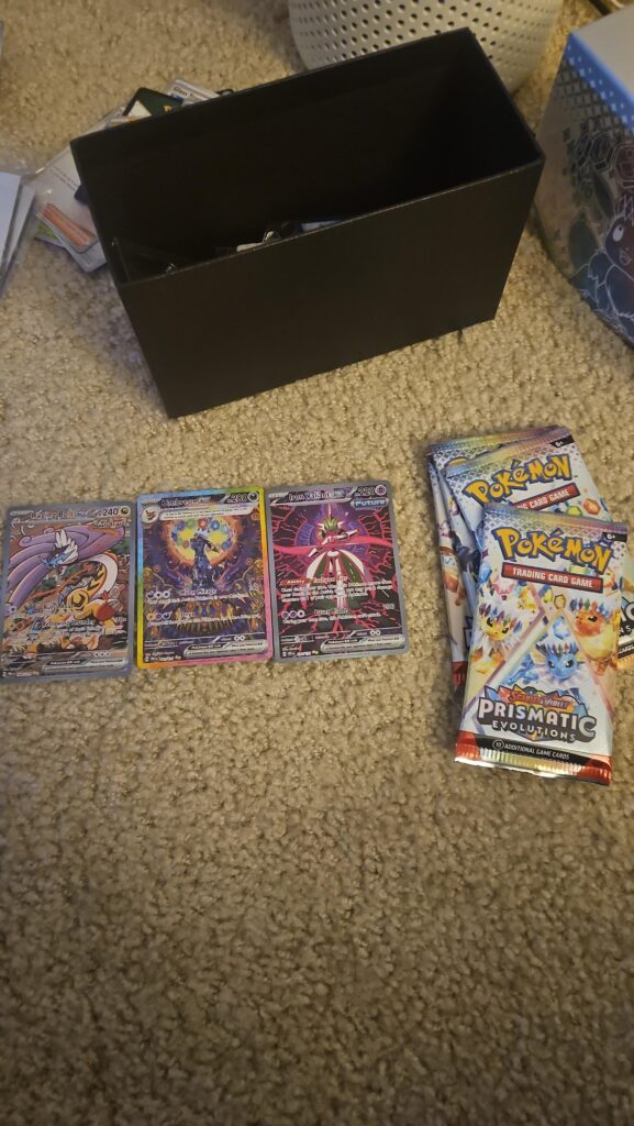 I caught my target in a middle of a restock of prismatic so i got an etb and I pulled all this in one pack