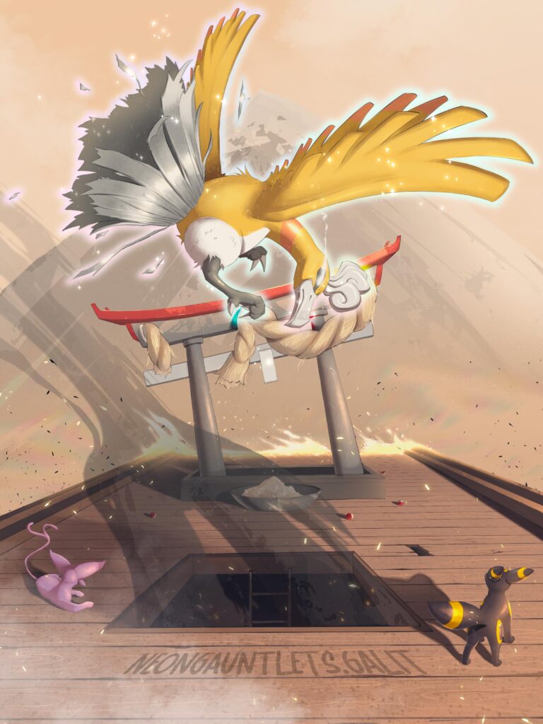 (OC) Pokemon shiny Ho-oh drawing. Any Johto fans still out there?