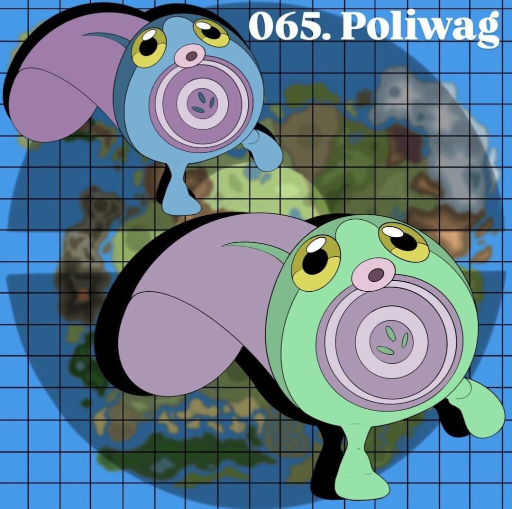Regional Poliwag Line + Regional Evolution