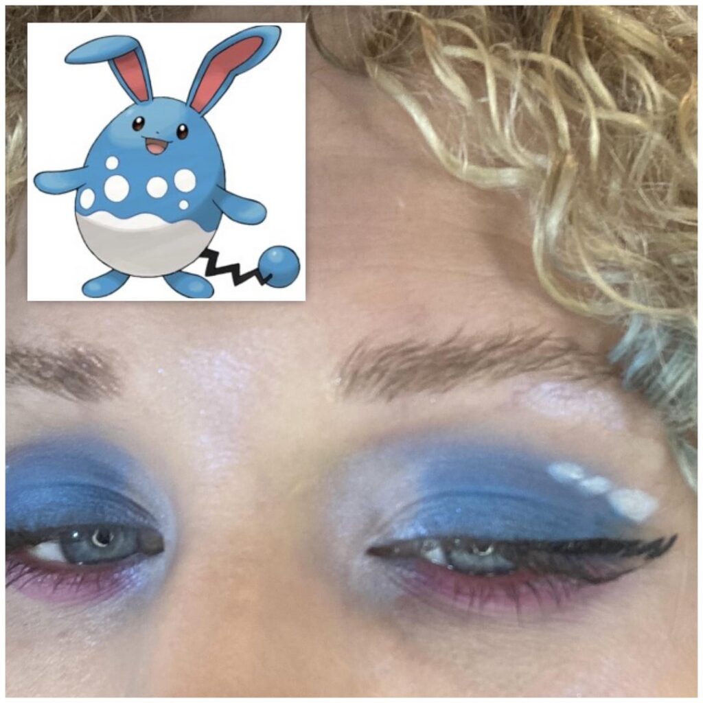 My week of eye makeup looks inspired by a random Pokémon generator 👁️ 👁️