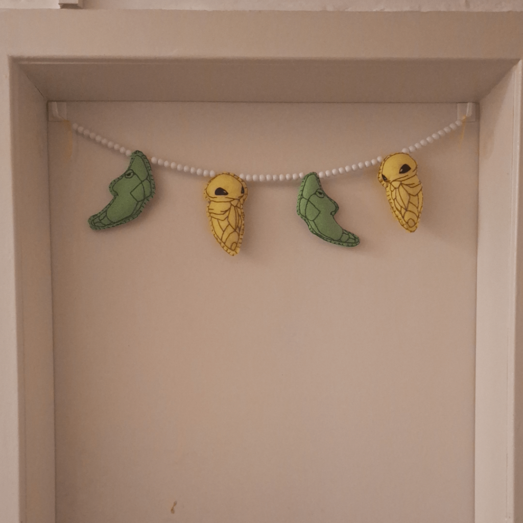 Self-made pokemon garland