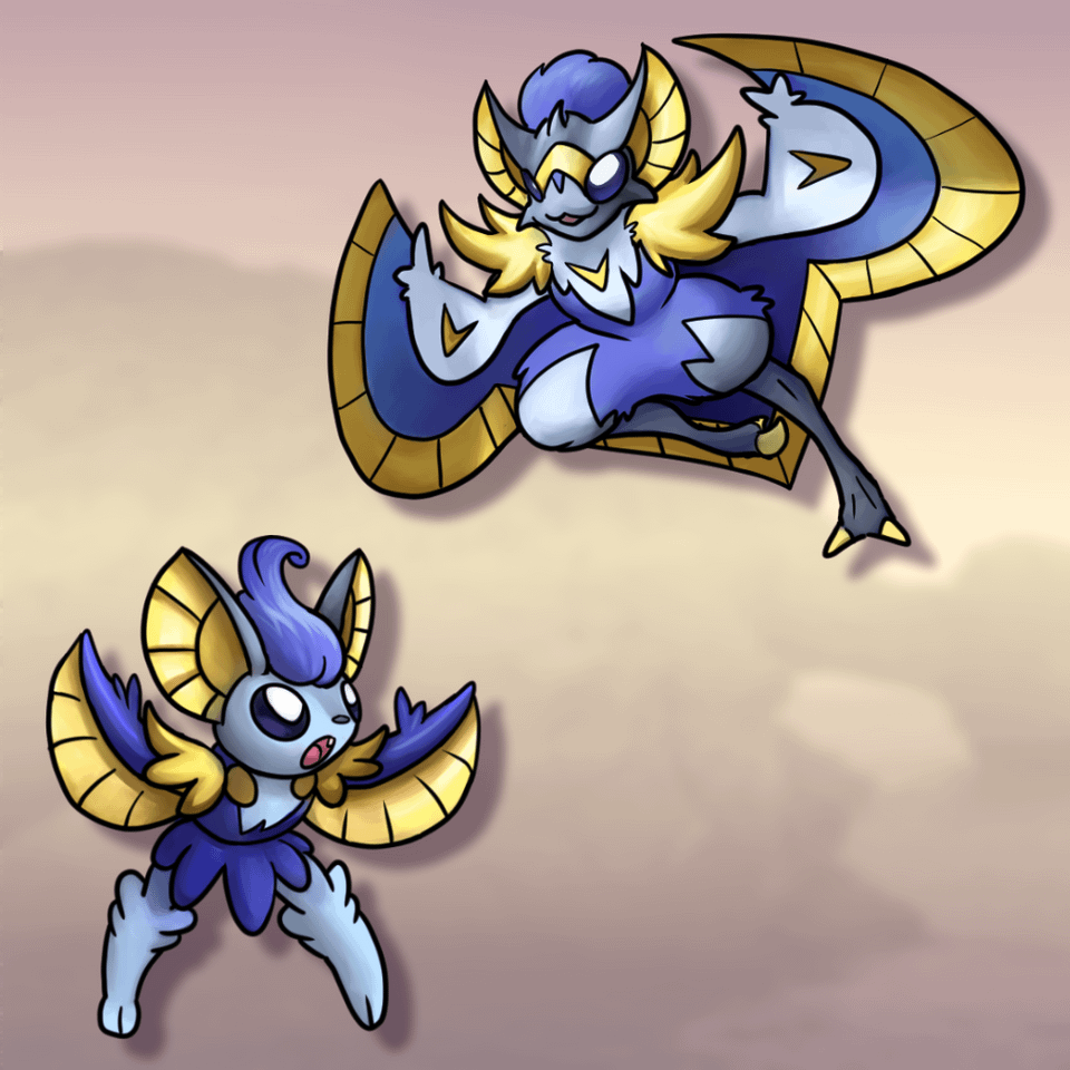 Pipsquire and Bestpal, my Paladin Bat Pokemon, by 67chrome