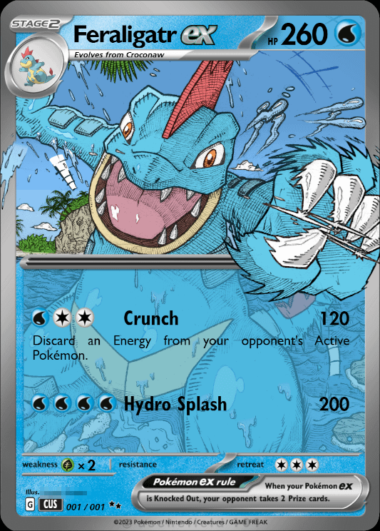 Custom Feraligatr ex card I made