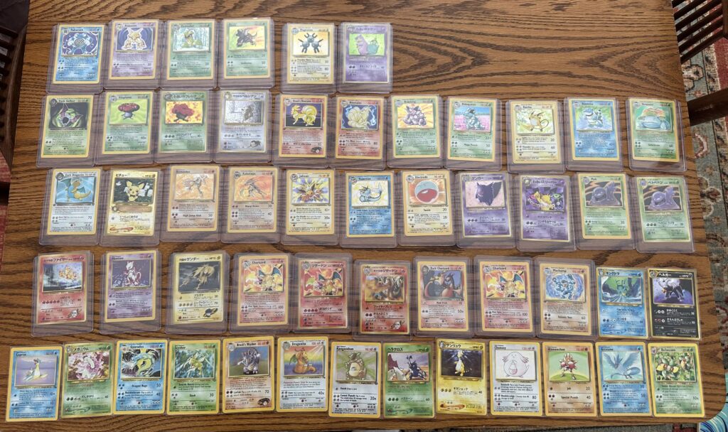 Found some more of my cards from childhood. My son is in Pokémon heaven today lol