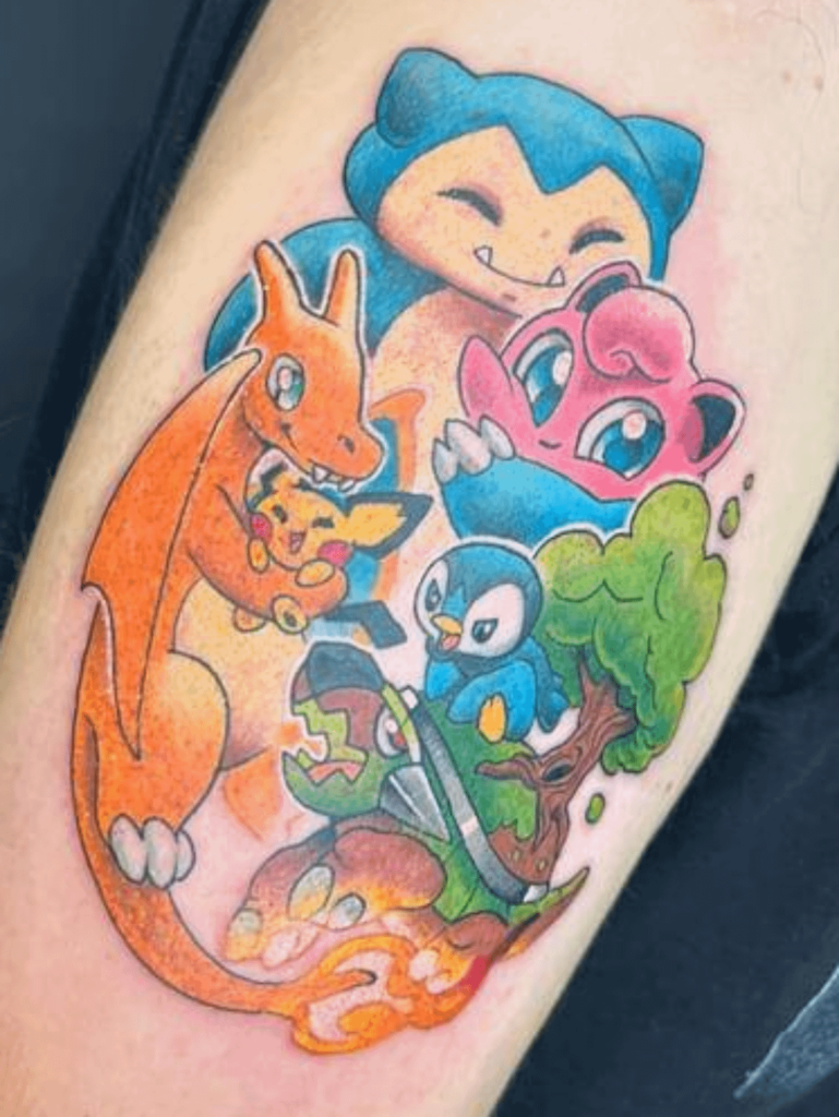 I saw that someone posted a pokemon themed tattoo so I wanted to show you mine
