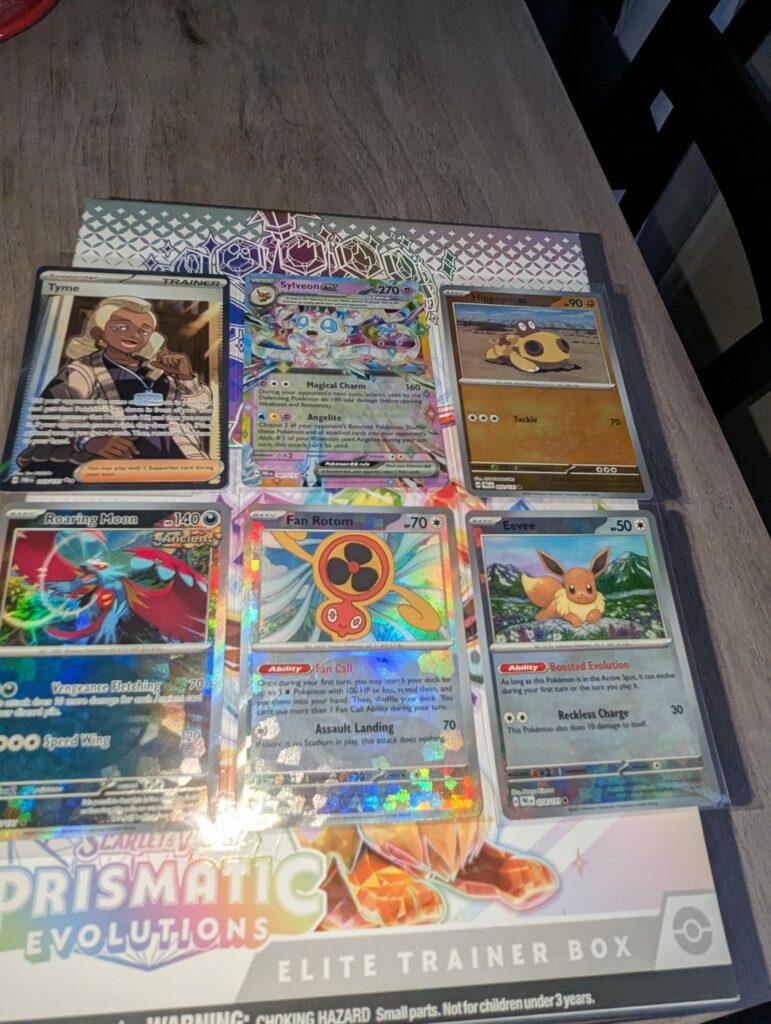 Just opened two etbs couldn't keep sealed.😭Fan rotom Masterball & Lopbunny Masterball best pulls.
