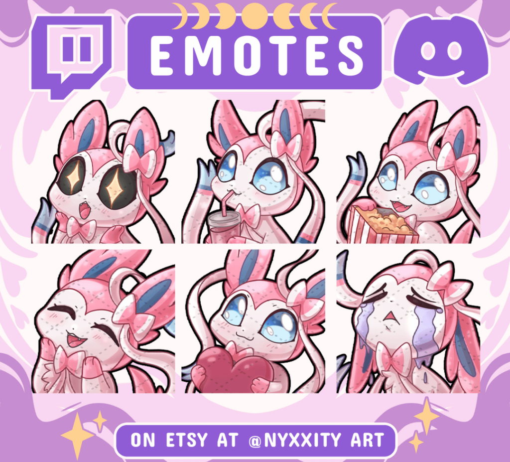 I made Sylveon Emotes! [OC]