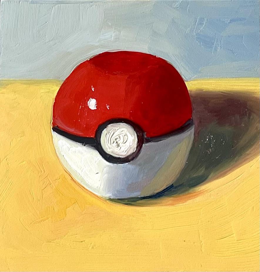 Pokeball Oil Painting
