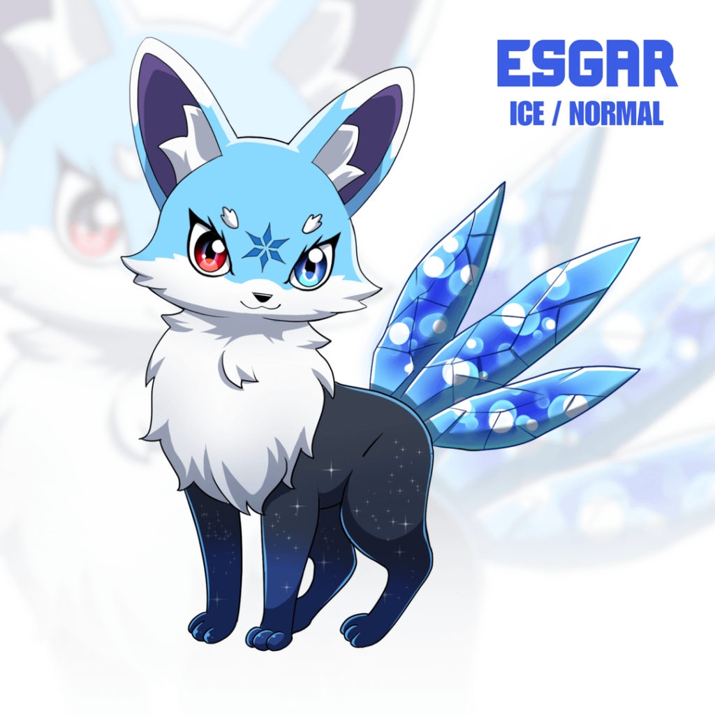 Esgar (Ice / Stage 1) What if my character (Shiroyuki) become a Pokemon ? Here is it ! Do you like her design ^^ ?