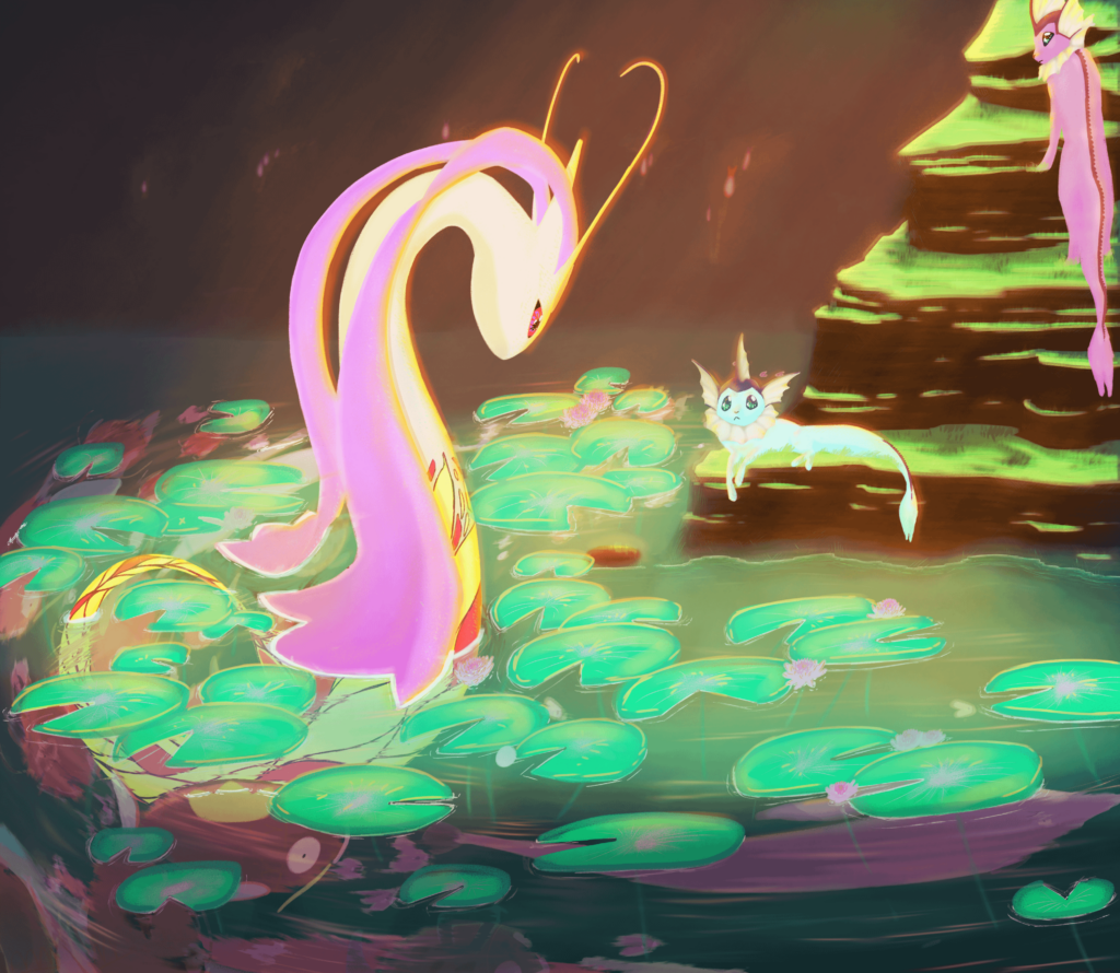 I drew this milotic today! [OC]