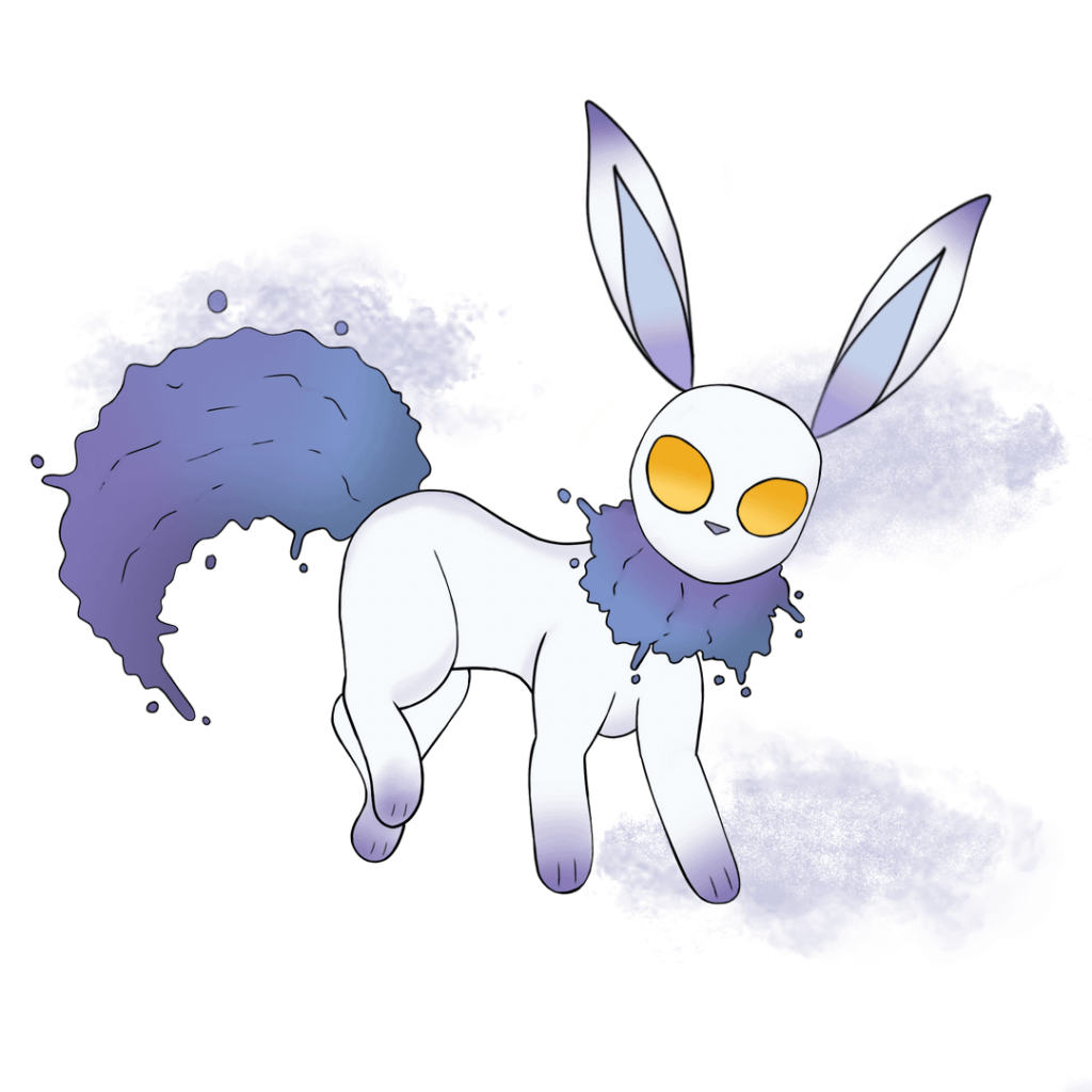 Ghost Type Eeveelution: Misteon (+Shiny and Version Without Clouds)