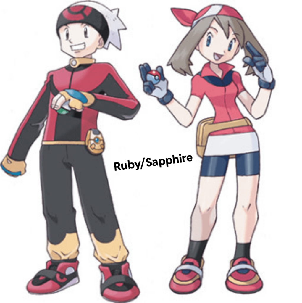 Who had the better character design between the male and female player characters from each gba/ds era game?