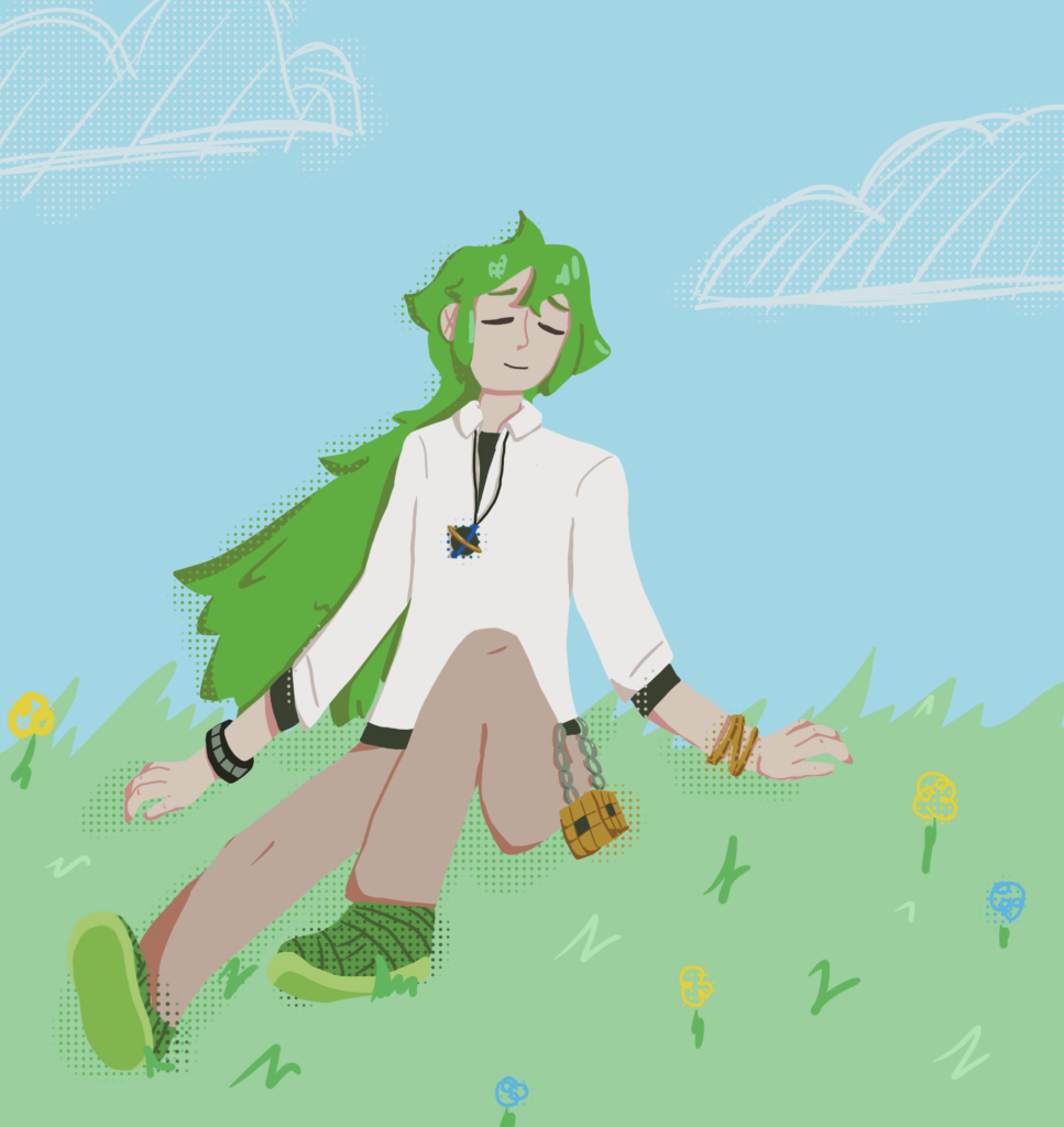 drawing of N because i just finished b&w!