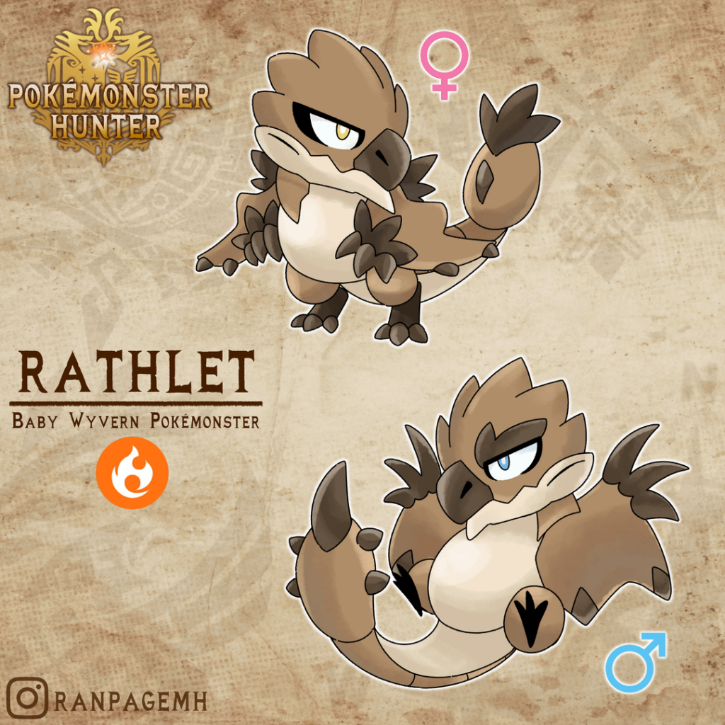 Baby form for Rathalos and Rathian! Those two will come sooon