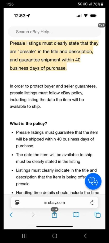 Mass report the scalpers for breaking ebay policy...