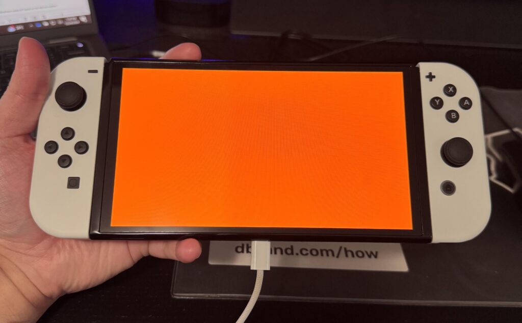 Switch OLED stuck on orange screen
