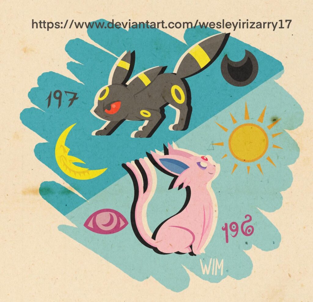 Umbreon and Espeon [OC]