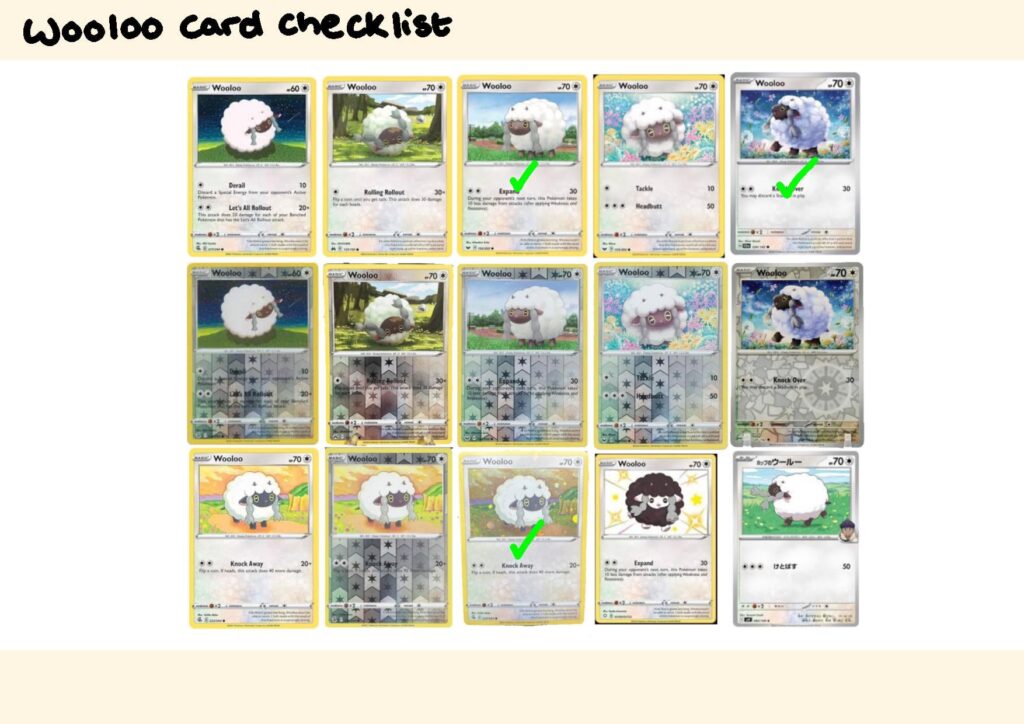 [OC] decided to make my own wooloo check list!